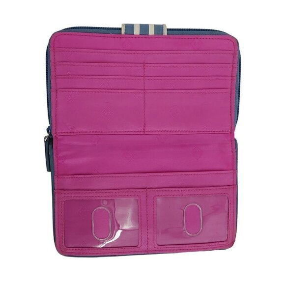 VERA BRADLEY Geo Medallions Large Turnlock Wallet Pre-Owned Condition - Picture 3 of 4